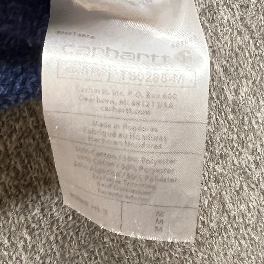 VTG Carhartt Loose Midweight Blue Heather Hoodie Sweatshirt Mens Medium TS0288 - Picture 9 of 10
